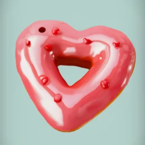 Heart Donut Keyring Model
