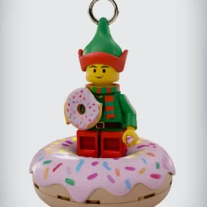 Lego Elf Donut Keyring Model
