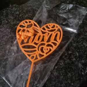 Mother's Day Heart Cake Topper Model